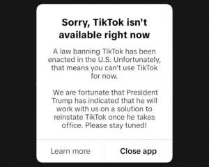 TikTok отключила свой собственный сервис в США