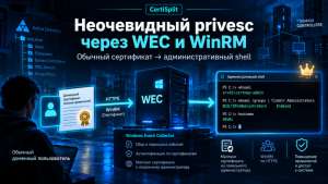 Неочевидный Privesc через WEC и WinRM: обычный сертификат = административный shell
