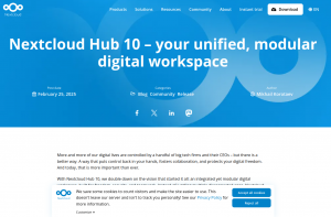 Релиз открытой платформы для организации совместной работы Nextcloud Hub 10