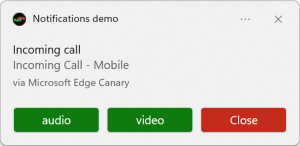 Microsoft добавит уведомления о входящих звонках в Edge