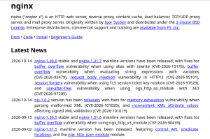 Выпуск nginx 1.31.7