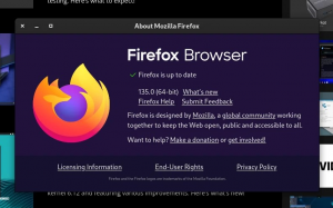 Вышел Firefox 135.0