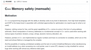 Релиз проекта Memsafe с механизмом безопасной работы со ссылочными типами и динамической памятью в коде для языка С++