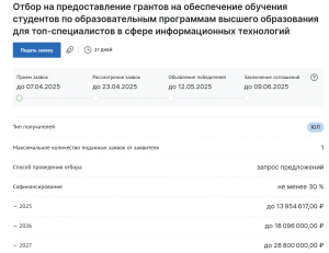 Минцифры: стартовал отбор вузов для разработки и запуска программ бакалавриата для подготовки специалистов в области IT