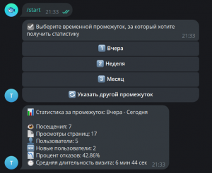 Получение информации из Яндекс Метрики в телеграм-боте