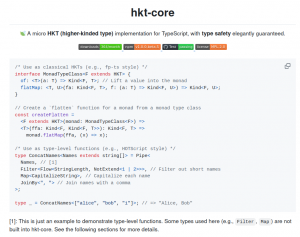 Проект TypeScript HKT — реализация micro HKT (higher-kinded type) для TypeScript с гарантированной безопасностью типов