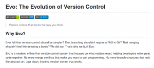 Представлен проект простой системы контроля версий Evo: The Evolution of Version Control