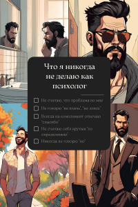 Что я никогда не делаю как психолог