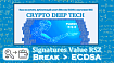 Самая первая серьезная уязвимость в Blockchain и как получить публичный ключ Bitcoin ECDSA значение RSZ из файла RawTX