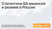 Статистика QA вакансий и резюме. Ноябрь 2023